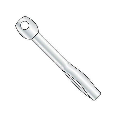 NEWPORT FASTENERS Tire Wire Pin Anchor, 1/4" Dia., 1-3/4" L, Alloy Steel Zinc Plated, 100 PK 766586